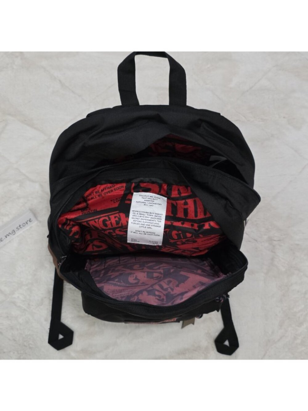 JanSport X Stranger Things Mike's Upside Down Black Backpack 34L XL 17.5” - Picture 7 of 8